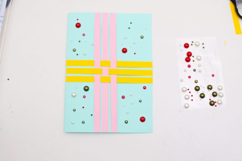 paper weave christmas card