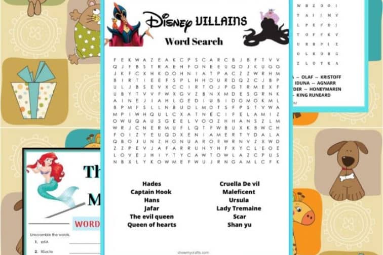 disney word games and puzzles