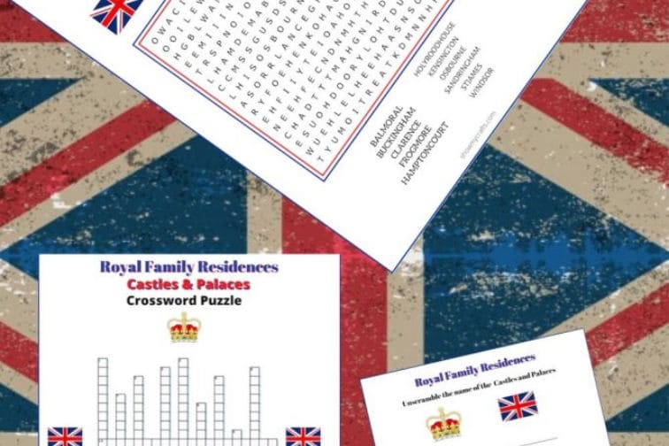 Royal Residences Word Puzzles-