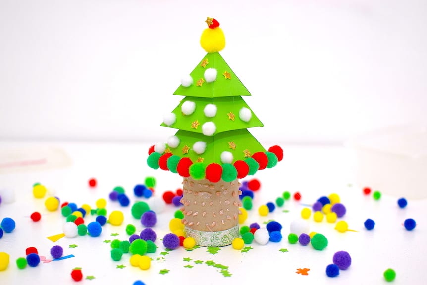 toilet roll christmas tree