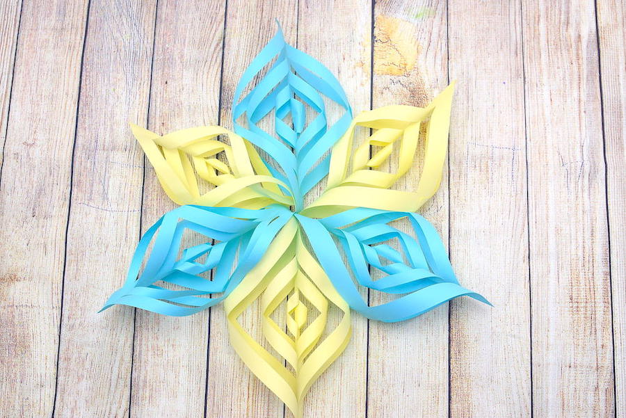 3d paper snowflake diy