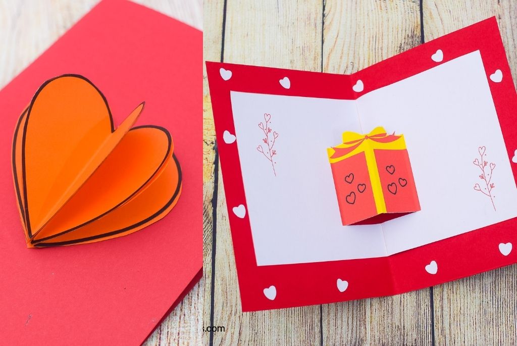 Valentines Gift Box Pop up card