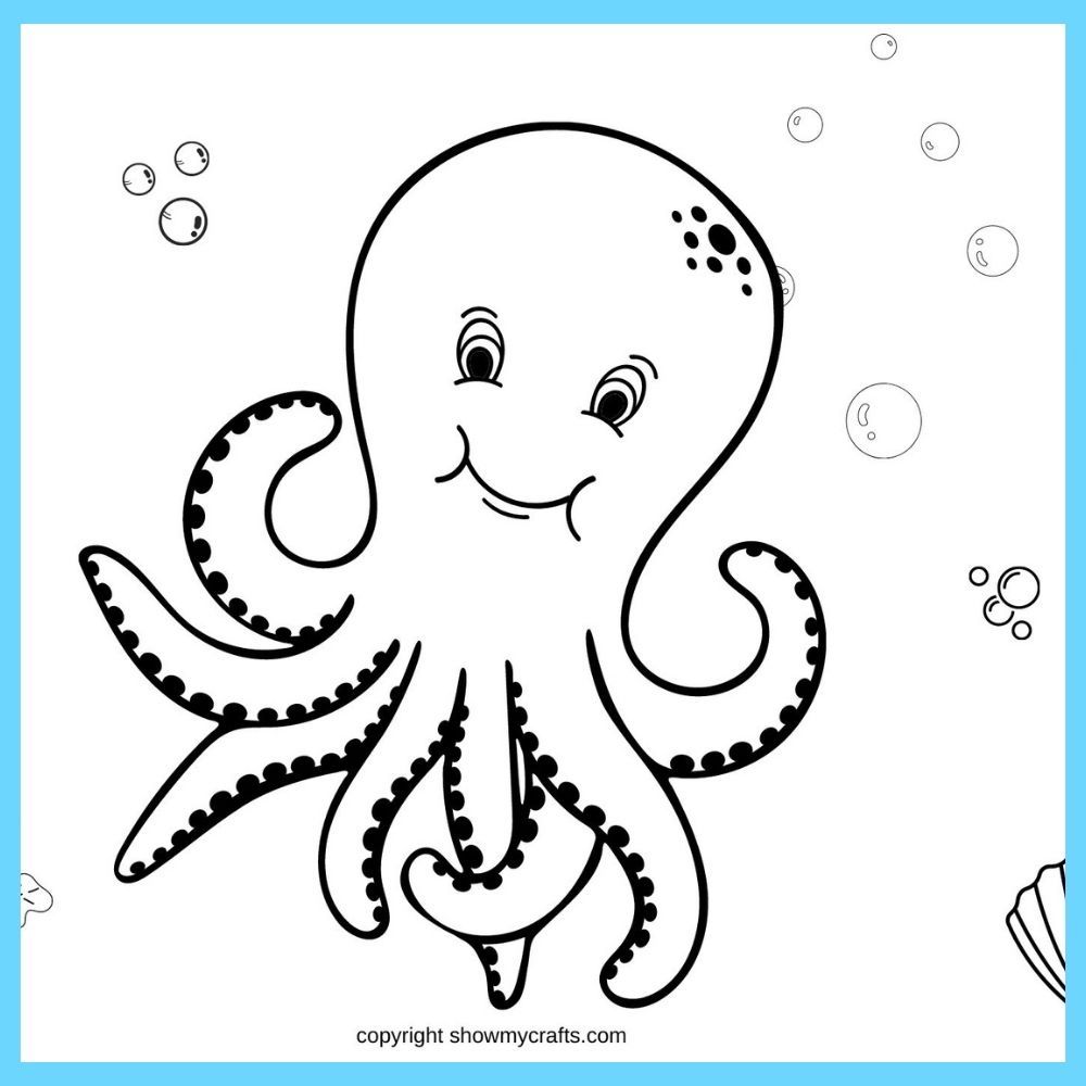 octopus colouring pages