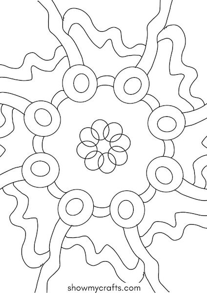 abstract colouring pages