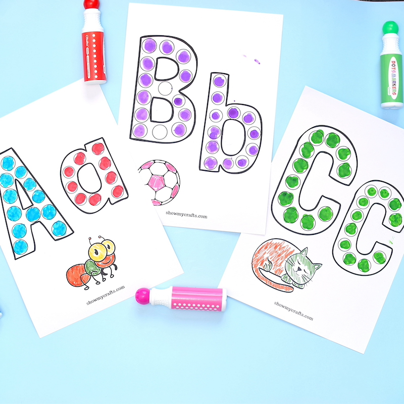 alphabet do a dot printables
