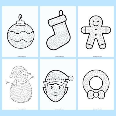 christmas dot painting activity