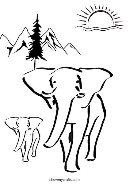 elephant pictures to print out