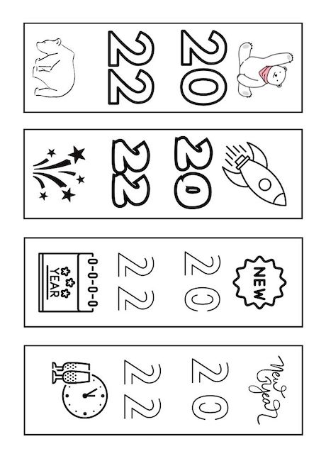 New Years bookmark