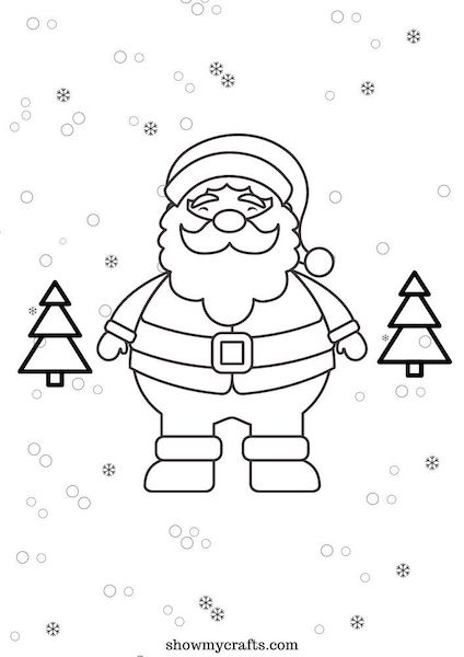 Santa Claus Colouring Pages