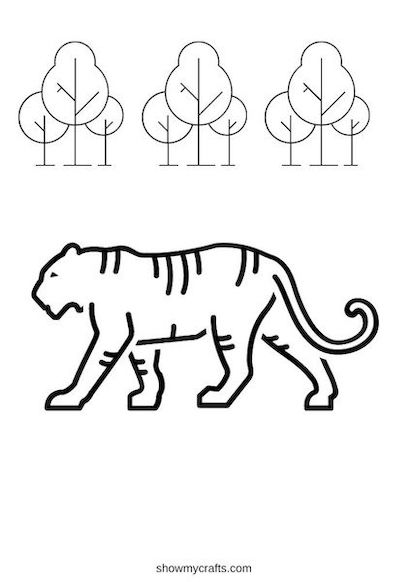 Tiger colouring pages