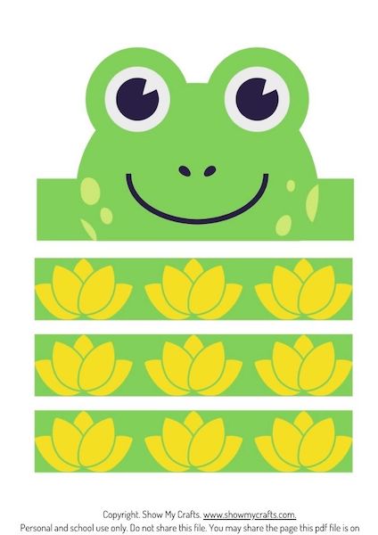 frog headband template