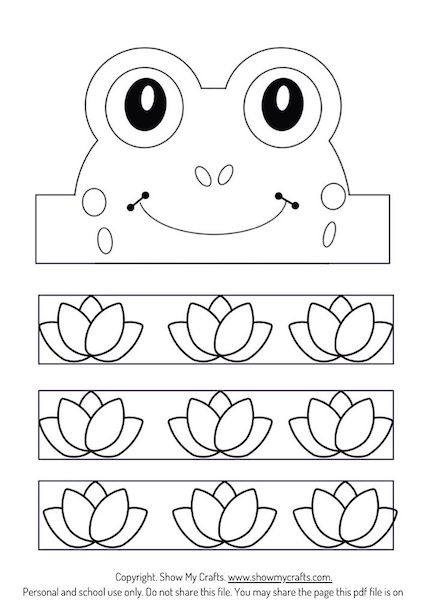 frog headband template