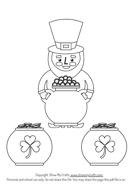 Pot of gold coloring sheet